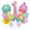 New Candy Ice Cream Balloon Set Baby Birthday Party Photo Props 32-Inch Pink Digital Scene Arrangement