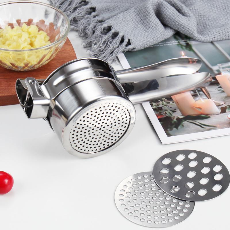 1Pcs Stainless Steel Potato Ricer With Silicone Handle And Replaceable Chassis Potato Mashers Presses Mashing Mashed Potatoes