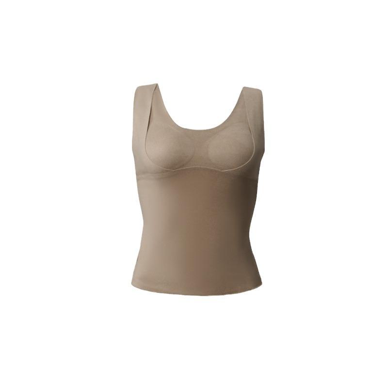 Ms Bigger Sizes with Velvet Thickening Warm Winter Vest Non Trace Render Within A Fixed Padding Vice Milk Bra