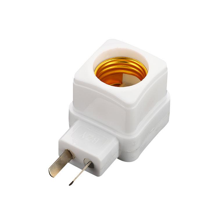 E27 Stainless Steel LED Lamp Holder with Switch – Universal Screw Conversion Fixture