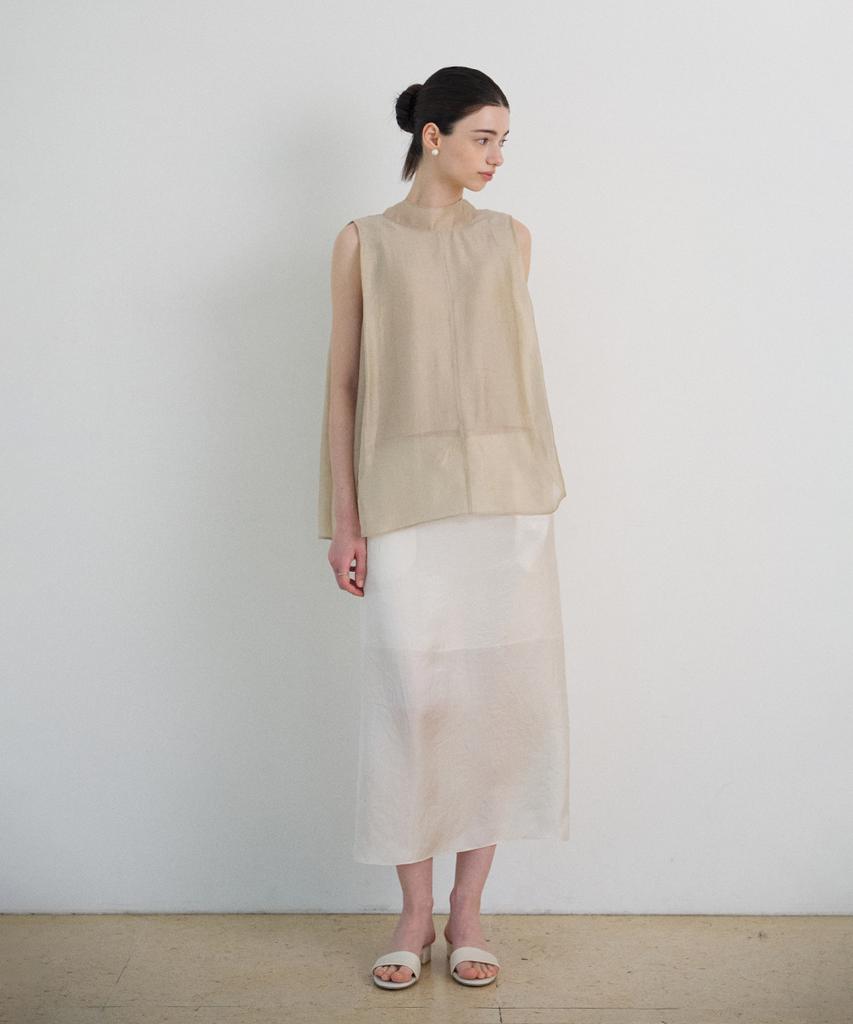 Biyul Glossy Elastic Skirt_2 Colors