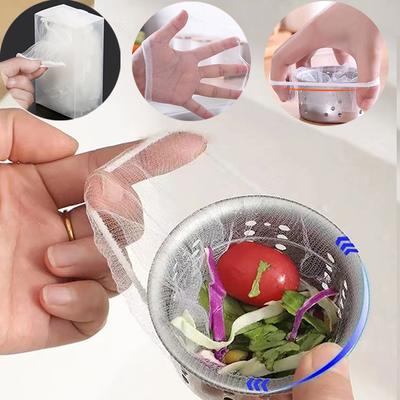 300/200/100/10pcs Disposable Sink Filter Mesh Bags Kitchen Sink Strainer Drain Hole Anti-blocking  Thickening Cleaning Strainers