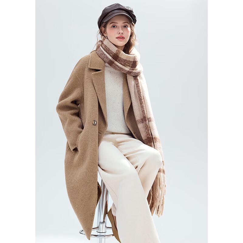 Betu Women's 100% Pure Wool Mid-Length Winter Coat