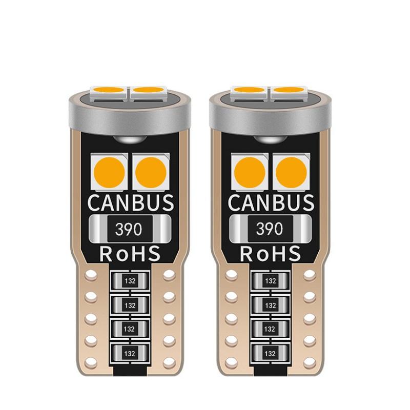 

2 шт. сигнальная лампа Led W5W T10 лампы 3030SMD W5W 194 168 светодиодные авто габаритные огни внутреннего освещения купольные светильники 12 В 2Pcs жёлтый