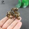 Antique Bronze Chinese Mythical Beast Qi Lin Statue 1 Pcs Copper Animal Ornaments Lucky Home Feng Shui Living Room Decorations