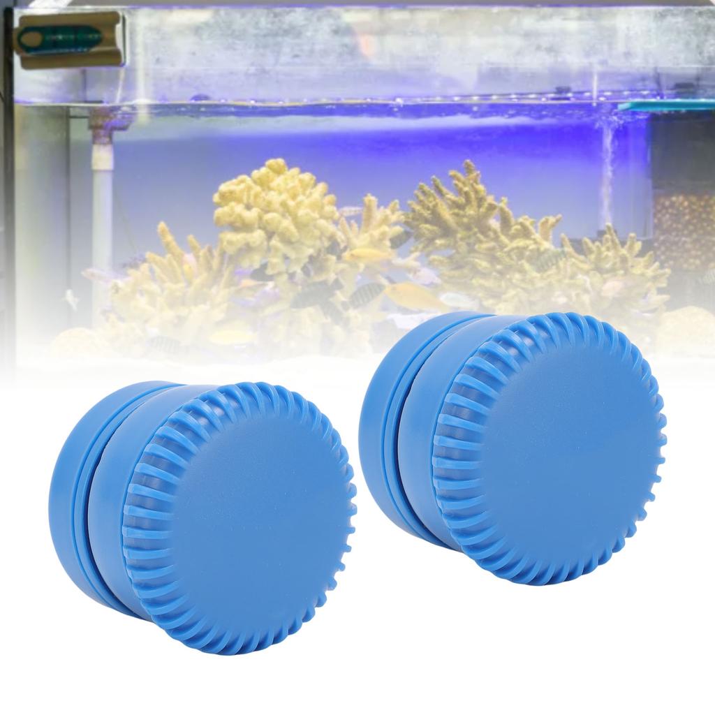 2Pcs Glass Cleaner Scrubber, Compact Easy Using Aquarium Algaes Remover Magnetic Cleaner Brush for Aquarium Cleaning Tool