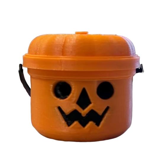 Mini Halloween Bucket Candy Holder Spooky Mini Bucket Figurines Trick or Treat