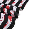 4Pcs/Set Halloween Outfit Adult Kid Prisoner Costume with Classic Robe Style Striped Print Role-Playing Tops Pants Hat Chain Set