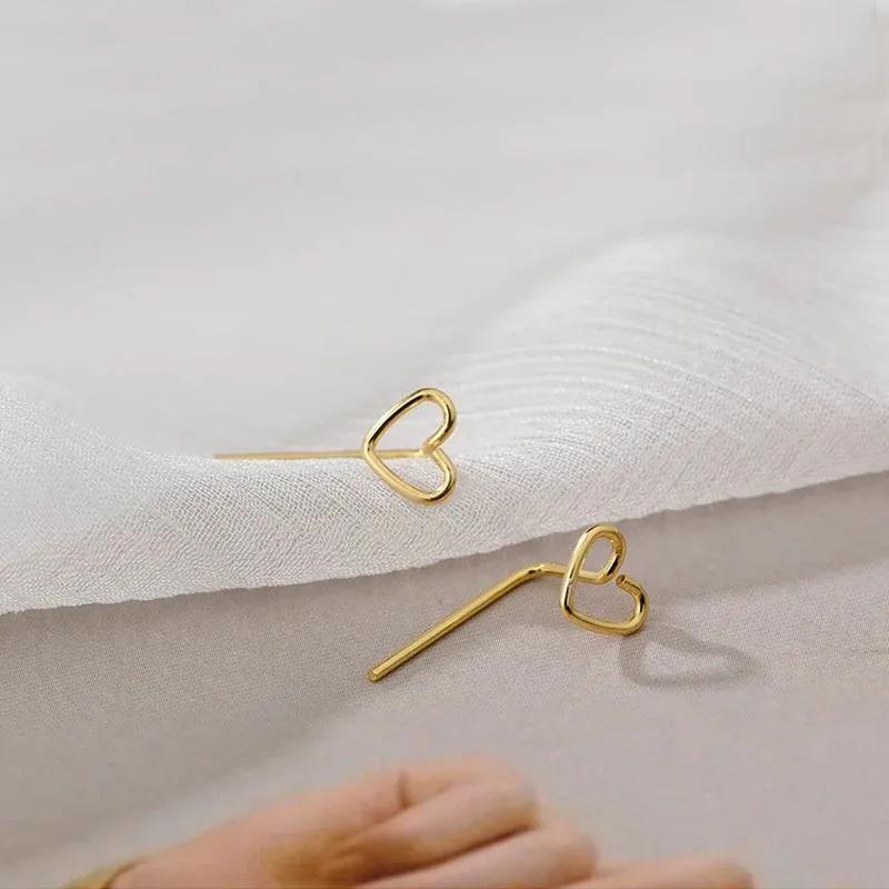 LATS New Fashion Contracted Heart Pearl Fine Earrings Joker Sweet Elegant Temperament Women Drop Earring Fashion Jewelry