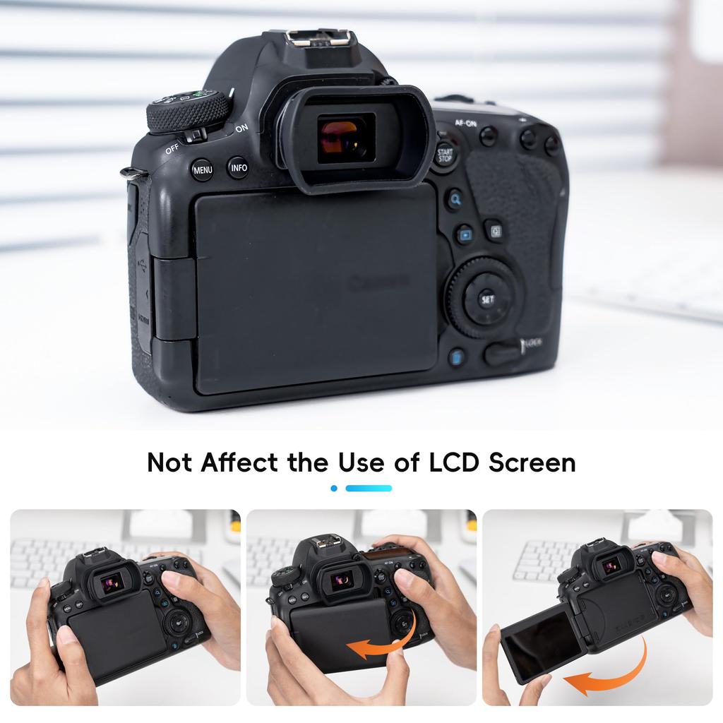 Extension Type Compatible with Canon EOS 6D Mark 5D Mark Kiss X70 Eyepiece Eyecup/Eyepiece 850D, II, 6D, II, 5D, 90D, 80D, 9000D, 70D, 60D, X10i, X10,