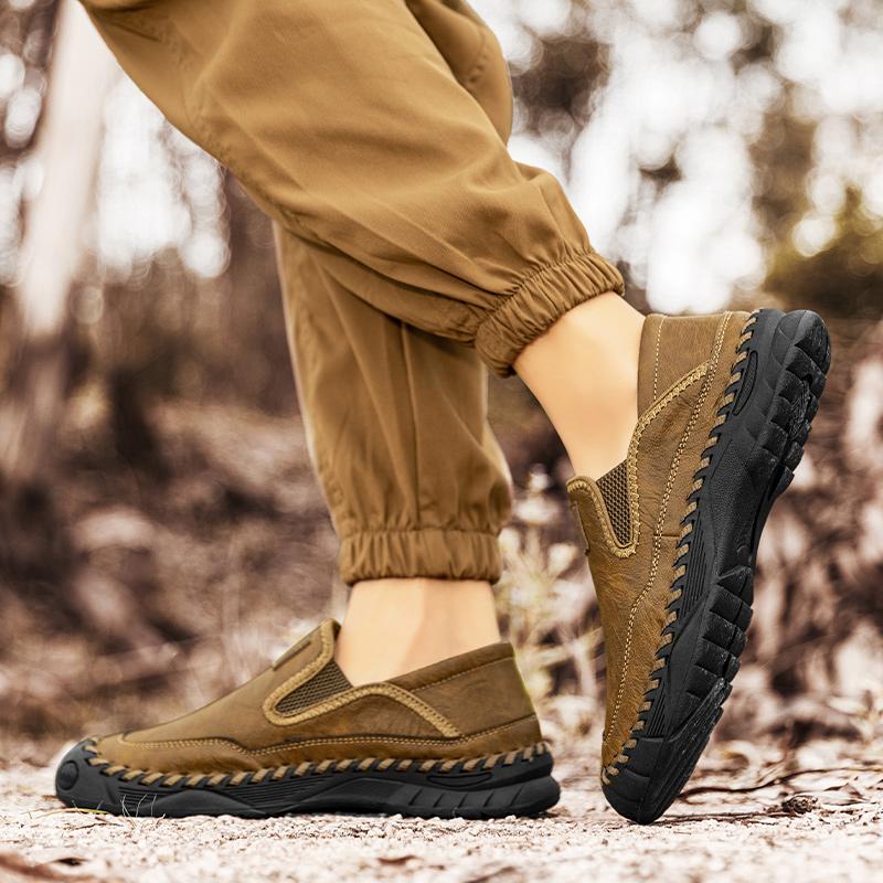 38-48 Spring/Autumn Men's Handmade Retro Leisure Shoes Large Size  Casual Shoes Leather Rubber Bottom Handmade Car Men's Leather  Boots