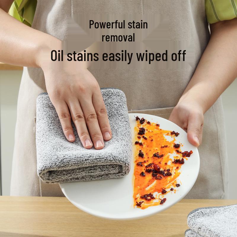 Absorbent & Lint-Free Dishcloth: Thick, durable, non-oily, and easy-to-clean washing-up towel for household use.