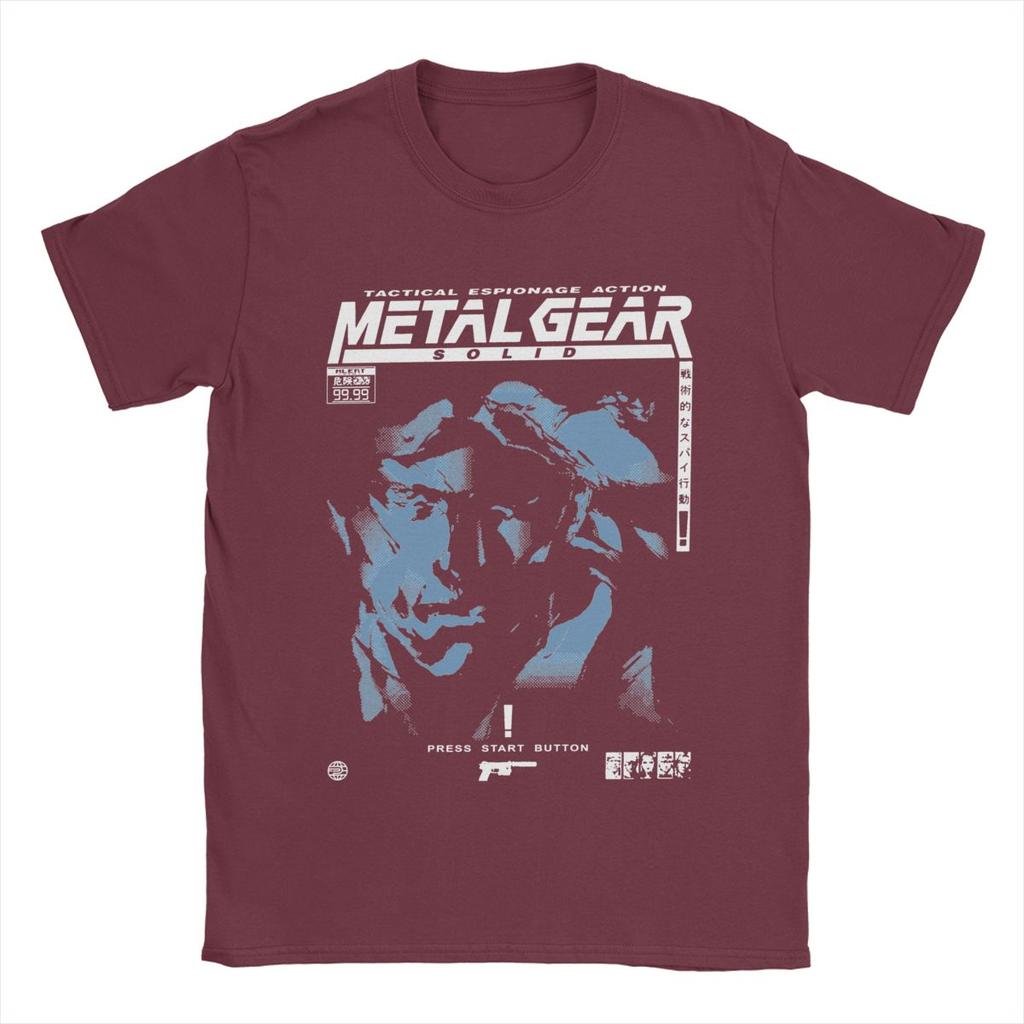 MGS1 Snake Metal Gear Solid Pánske ležérne tričko 100% bavlna Tričko s okrúhlym výstrihom a krátkym rukávom Letné topy