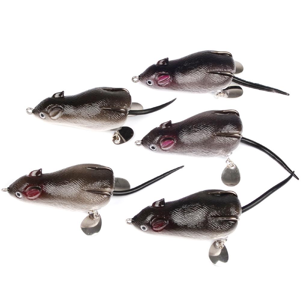 3D Mice Fishing Lure Kit Fishing Frog Bass Pike Snakehead Topwater Fishing Frog Lure Bait 17.43g / 7cm