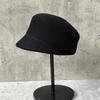 Autumn  Winter French Retro Top Fedora Hat Foreign Short Brim Wool Beret Cap Retro Dome Woolen Equestrian Hat Hard Form