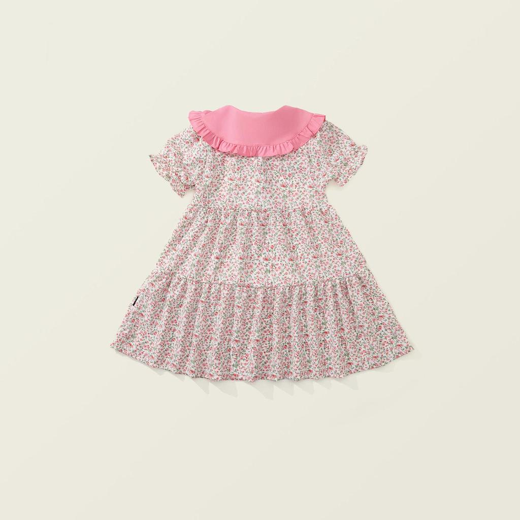 Girls' Floral Summer Dress 2025: Korean Mori Style with Bag - Trendy Pastoral Fashion for Kids