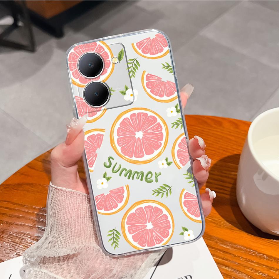Creative Case For Vivo Y36 5G Soft Transparent TPU Silicone Model V2248 Slim Phone Shell Shockproof Protective Back Cover Coque