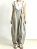 Japanese Style Wide-Leg Lazy Cold Overalls: Loose Solid Color Jumpsuit for Spring/Summer