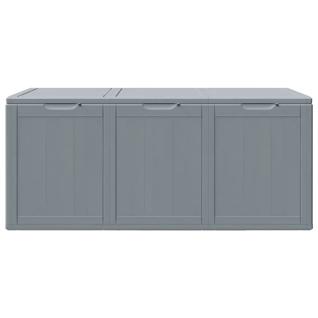 Vidaxl Skrzynia Ogrodowa, 270 L, Szara, Rattan Pp