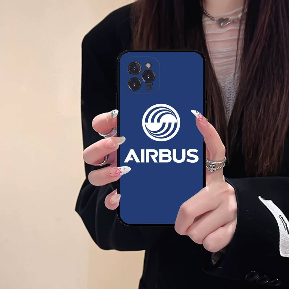 Custodia per Telefono con Logo Airbus Per iPhone 16 15 14 13 12 11 17 Pro Max Semplicità Retro TPU Morbido