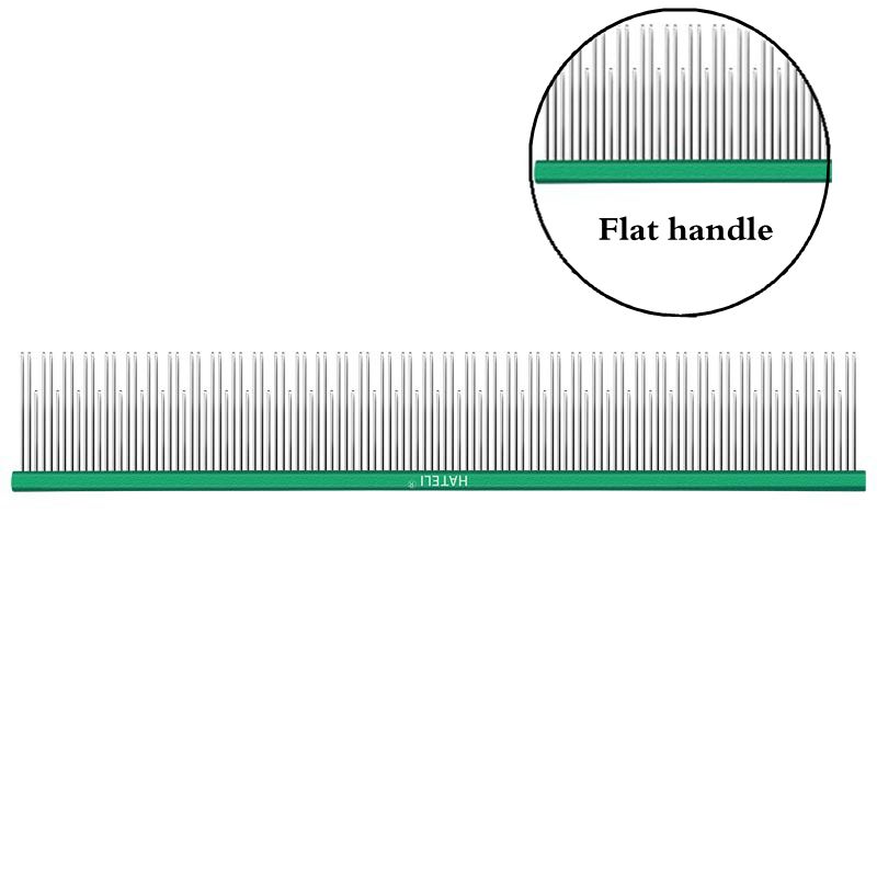 22cm Metal Pet Comb Cat Dog Hair Grooming Stainless Steel Comb Removes Loose Hair Tangles Professional Dog Grooming Supplies