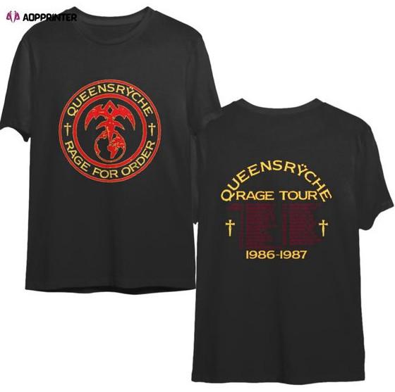 QUEENSRYCHE -Rage for Order Double Sided Shirt
