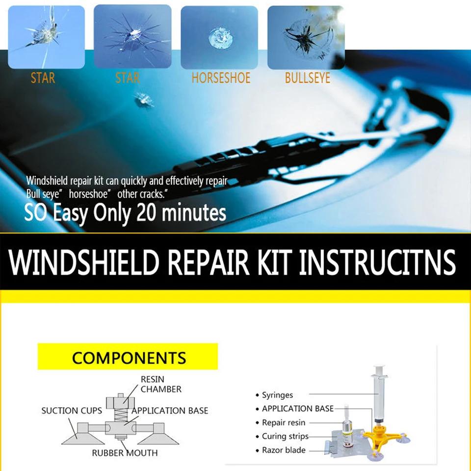 Car Windshield Repair Kit Quick Fix Car Cracked Glass Windscreen DIY Repair Tool Resin Sealer For Auto Window