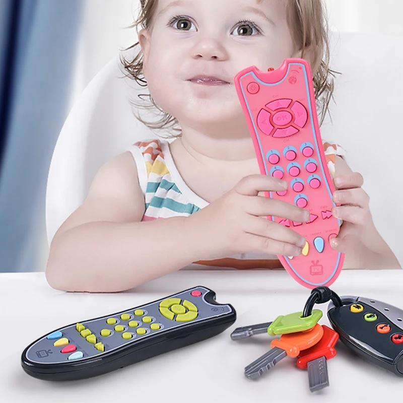Music Mobile Phone Toy Baby Early Educational Toy Simulation TV Remote Control Electric Numbers English Learning Toy
