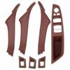 Inner Door Panel Handle Pull Trim Cover For BMW F10 F11 520i 528i Red Brown