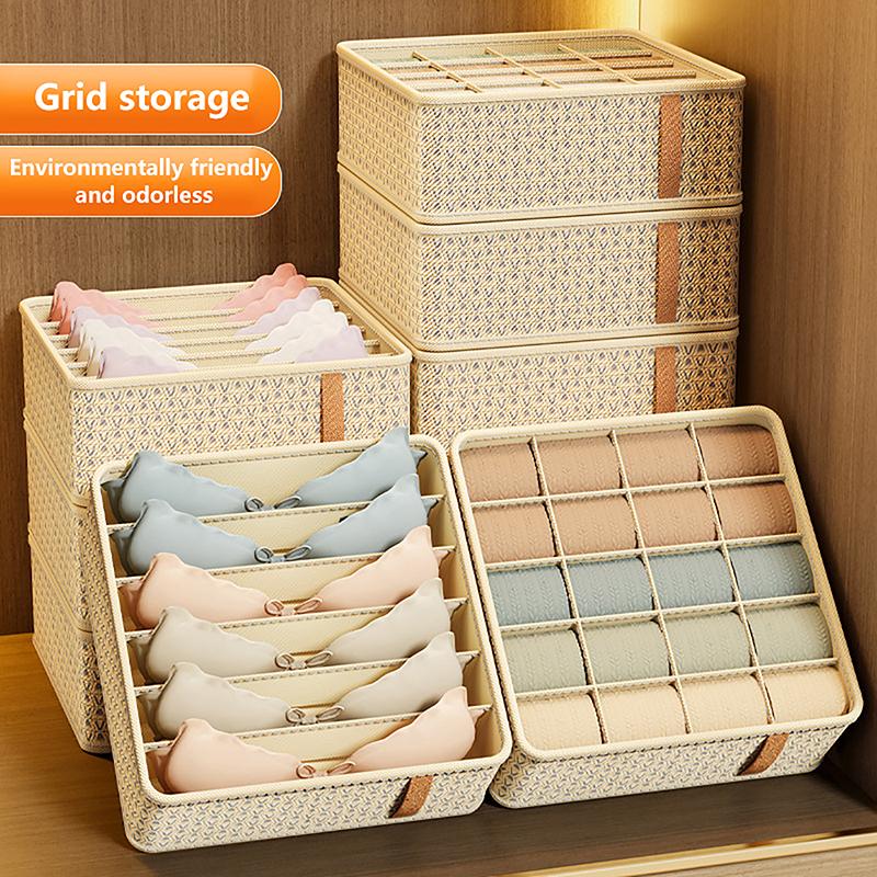 Underwear Storage Box Foldable Storage Box Pants Underwear Sock Organizer Clothes Compartment Box