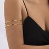 Vintage Minimalist Upper Opening Arm Bracelet for Women Fashion Geometric Gold Color Circular Bangles Boho Jewelry Party Gifts