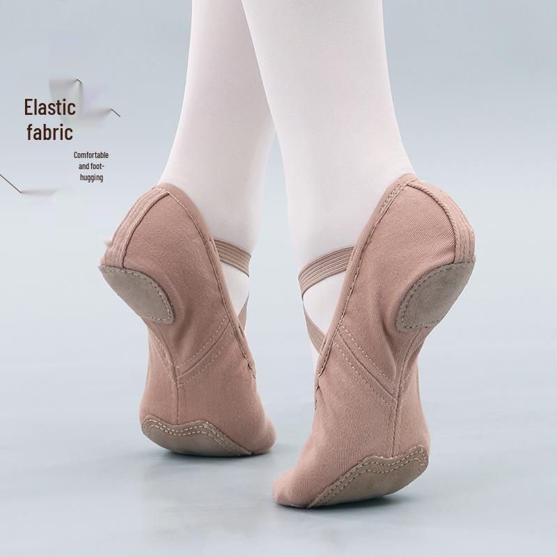 Adult & Children's Soft Sole Stretch Fabric Dance Shoes for Ballet & Latin Practice