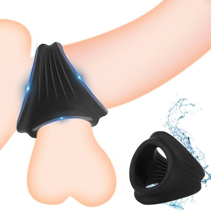 Zestaw Bondage moszny Pierścień blokujący Silikonowy pierścień na penisa Męskie zabawki erotyczne BDSM Chastity Cage Ball Nosze