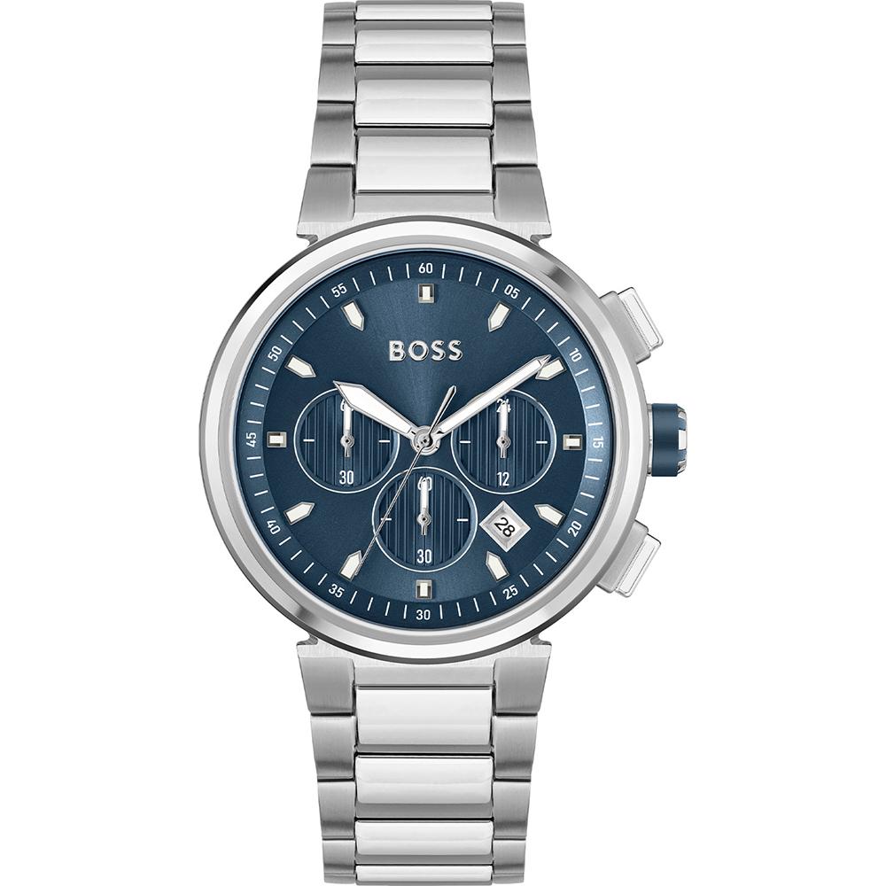 BOSS One Blue Stainless Steel Bracelet Men s Quartz Watch 1513999 синий