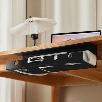 Kabel-Organizer, Steckdosenleistenhalter, Kabelmanagement-Ablage unter dem Schreibtisch, kein Bohren, stabiler Kabelbinder für Büro und Zuhause