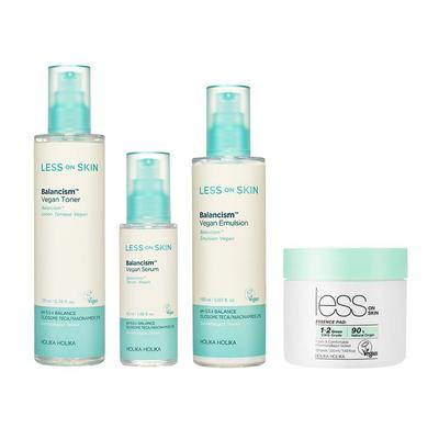 Serie de cuidado de la piel vegana Less On Skin Balancism (Tónico 170 ml / Sérum 50 ml / Emulsión 150 ml / Disco de esencia 120 hojas) (15 opciones)