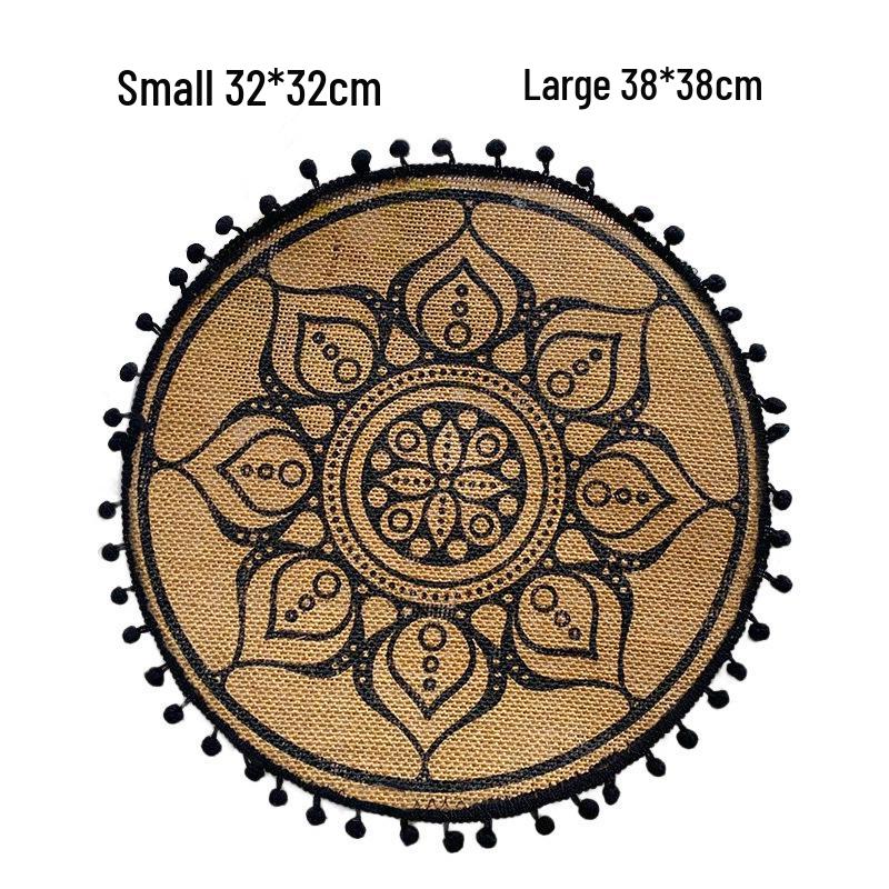 Nordic Style Woven Cotton Linen Coasters Placemats - Decorative Jute Heat Insulation Pads for Dining Tables