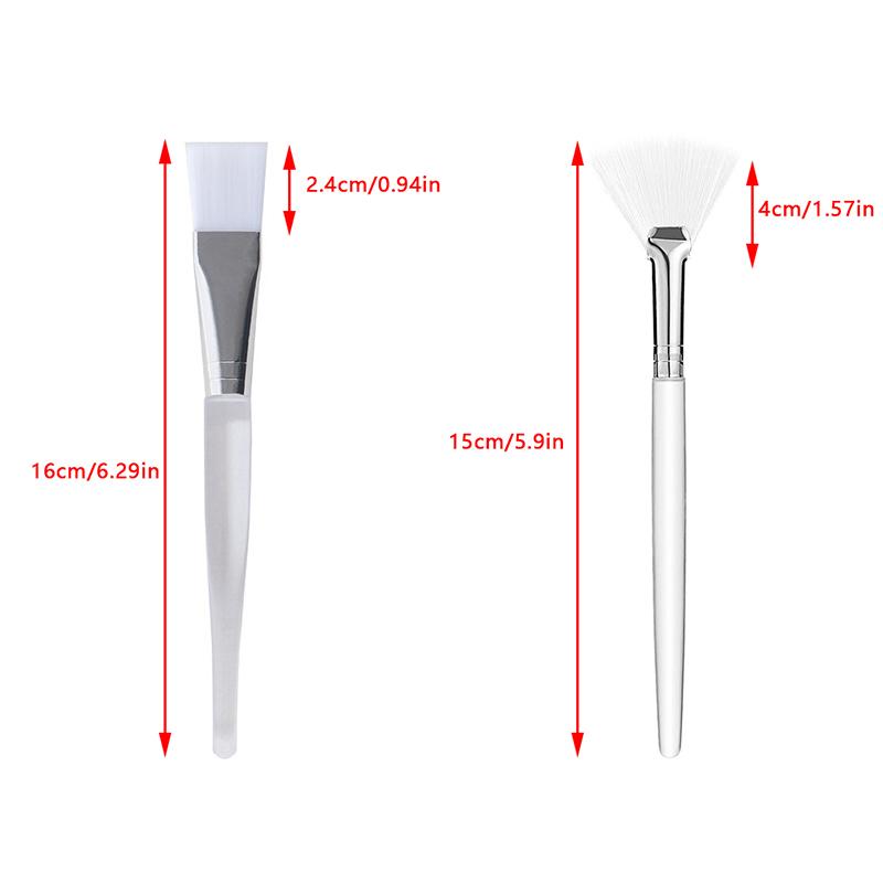 4Pcs Face Mask Brush Set Includes Soft Fan Facial Brushes Acid Applicator Brush Makeup Tools For Eyelash Mask Mixed Cream