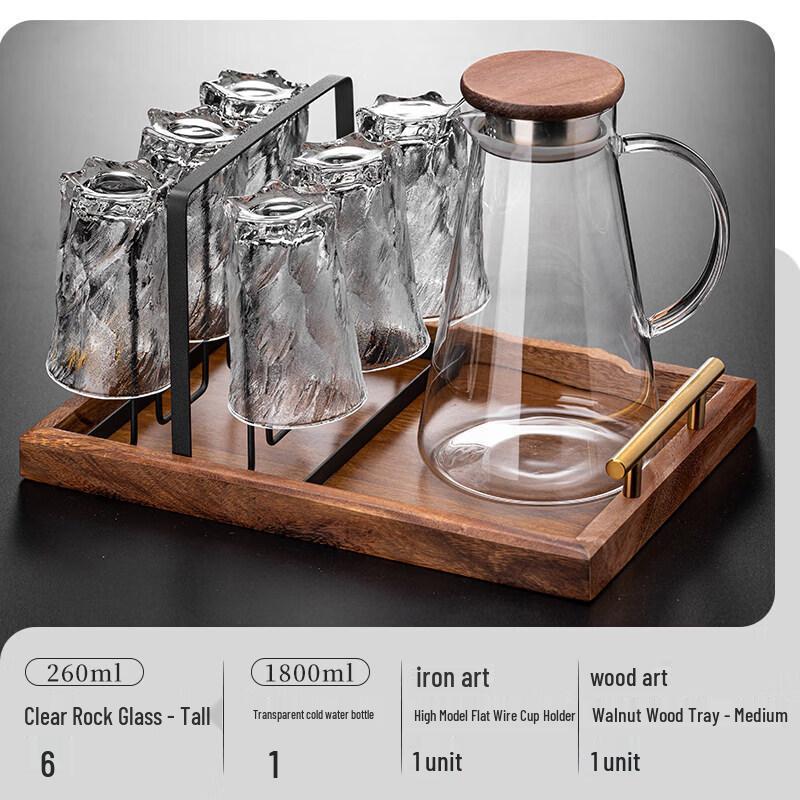Vintage Embossed Glacier Glass Drinking Set