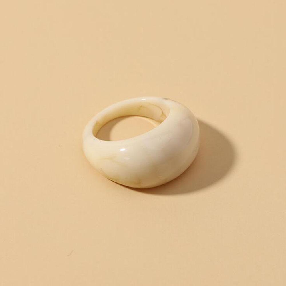 Новые корейские цветные акриловые кольца Винтажные круглые кольца для женщин Большое кольцо для пальца K-pop для девочек Панк-кольцо из смолы Модные украшения