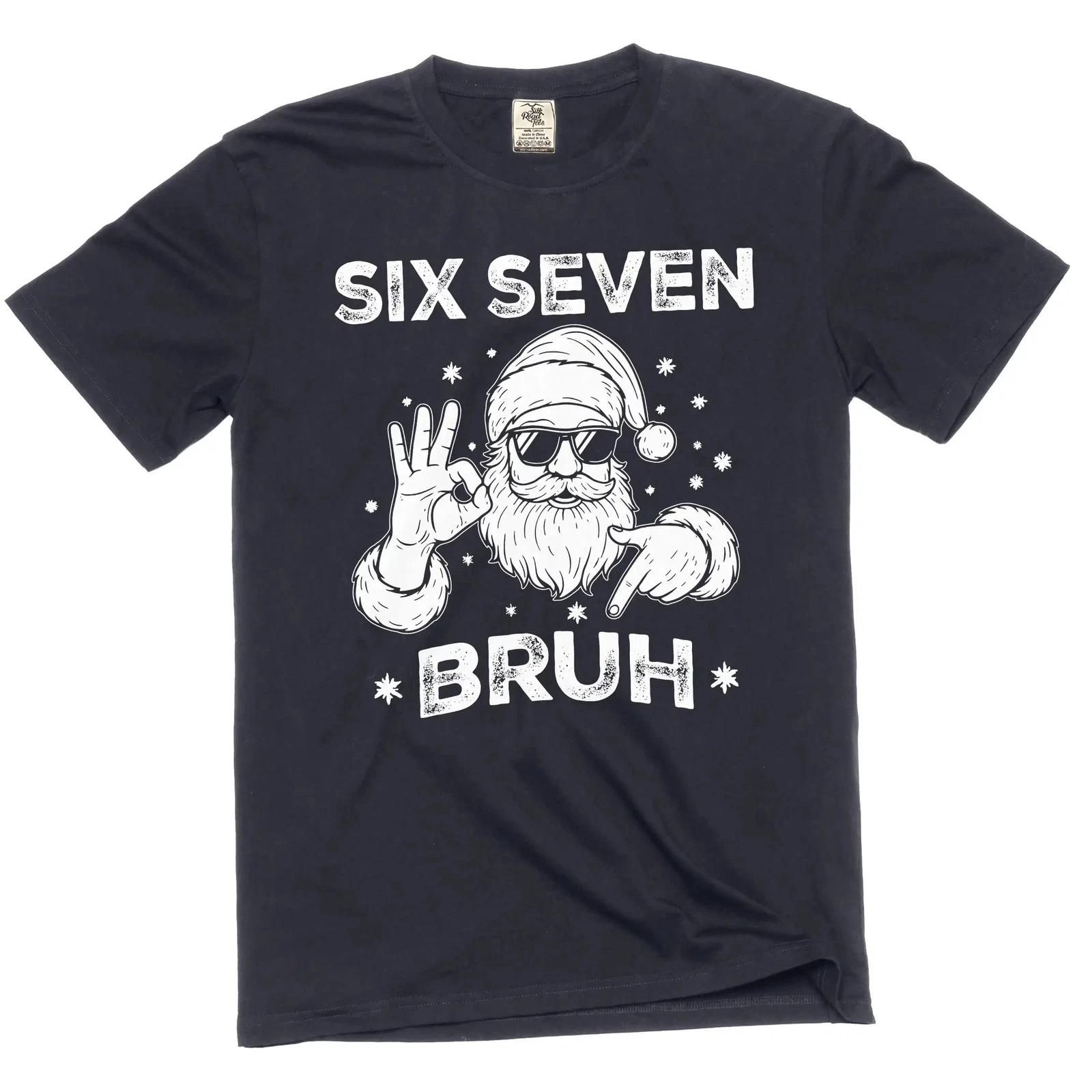 Christmas Funny Santa 6-7 Six Seven Tee Shirt social trend meme tee shirt 3XL
