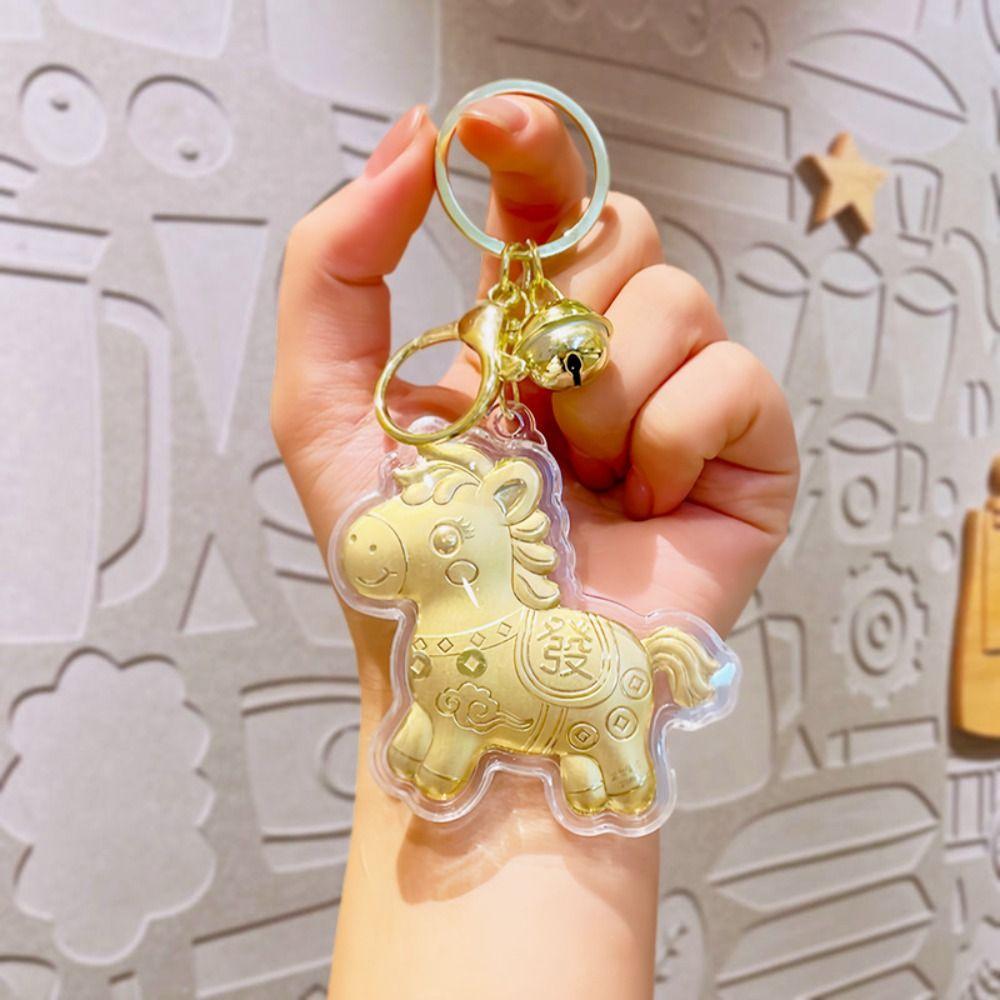 Luck Pony Keychain Wealthy Zodiac Horse Keychains Bags Accessory Bag Pendant  New Year Party