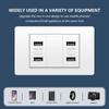 118 Type Brazil Korea Universal Usb Wall socket,White PC Panel Charging port,US Italy Chile Double USB 2.1A 5V Power Plug Outlet