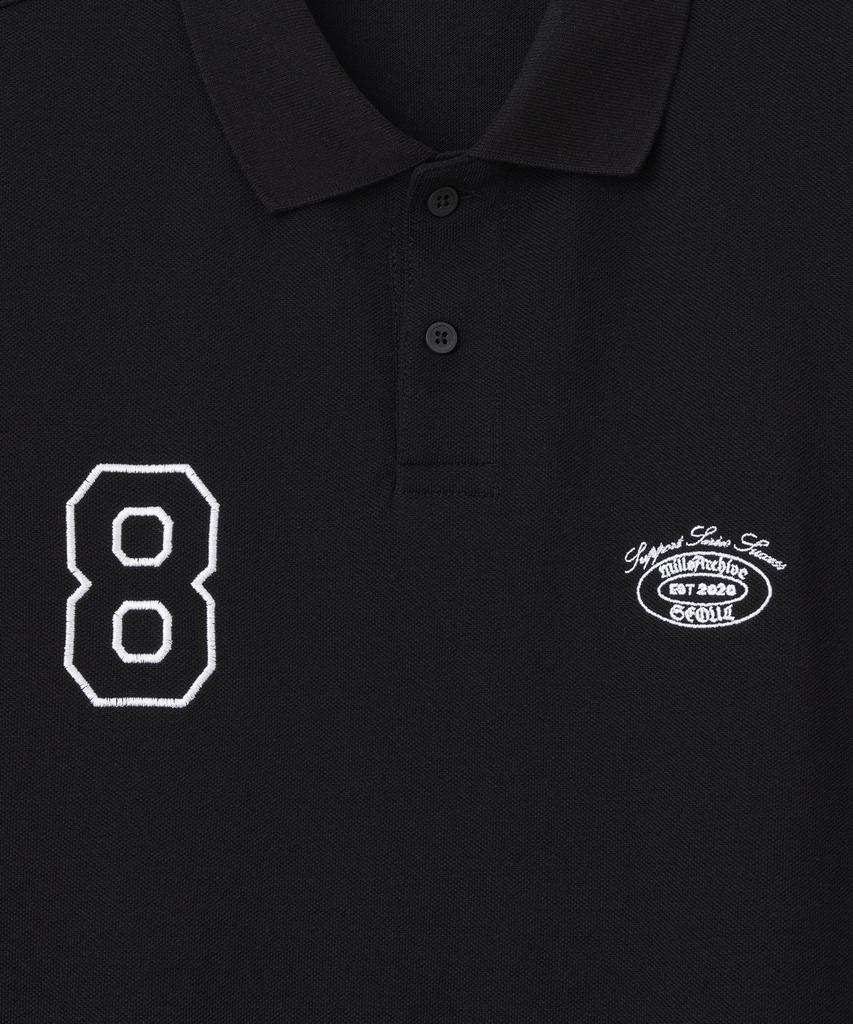 MILLO ARCHIVE Ma Team Pique Polo Shirt [Black]