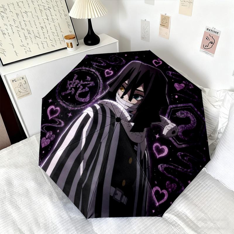 Japanese-style cartoon Demon Slayer Kamado Tanjiro & Kamado Nezuko umbrella including home travel and outdoor activities Multi functional umbrella 3