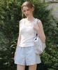 Laminez Wave Shirred Sleeveless - Ivory