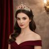 Funkelnde Barock-Königinnen-Diademe Elegantes Strass-Diadem Braut-Hochzeits-Kopfschmuck Braut