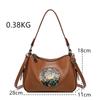 Genuine Brand Soft Leather Shoulder Bag Women Casual Tote Bags Female Solid Color Purse Printing Design Handbag Commuting Sac