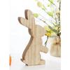 Delicate Easter Inspired Rabbit Shaped Flower Display Stand Handmade Wood Rabbit Ornament for Home and Office Decor