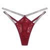 Low Waist Sexy Lace Transparent Panties Fine Women Double Strap Thong Sexy Lingerie Breath G-string Underwear Sensual Tangas